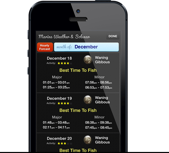 Pro Angler is one of the best fishing forecast apps